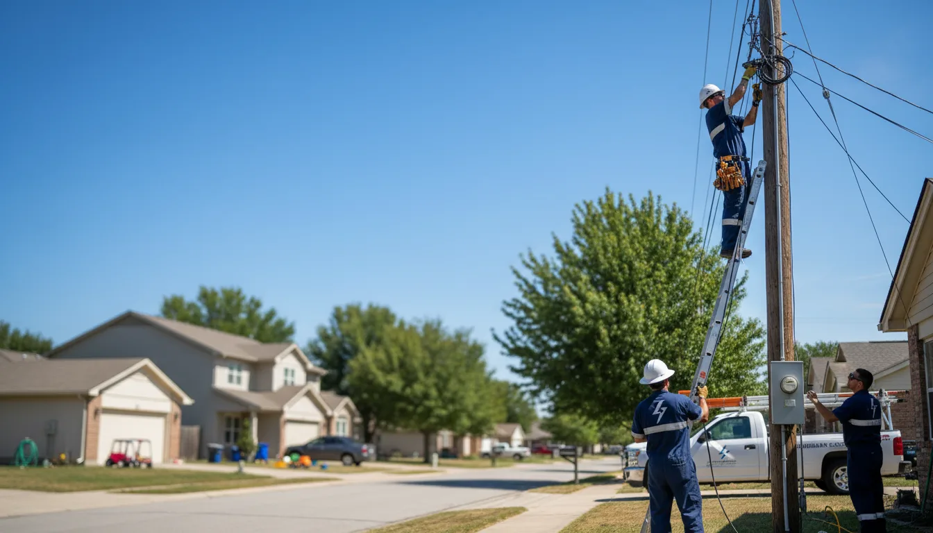 Residential electrician providing installation services in Ogden, IL